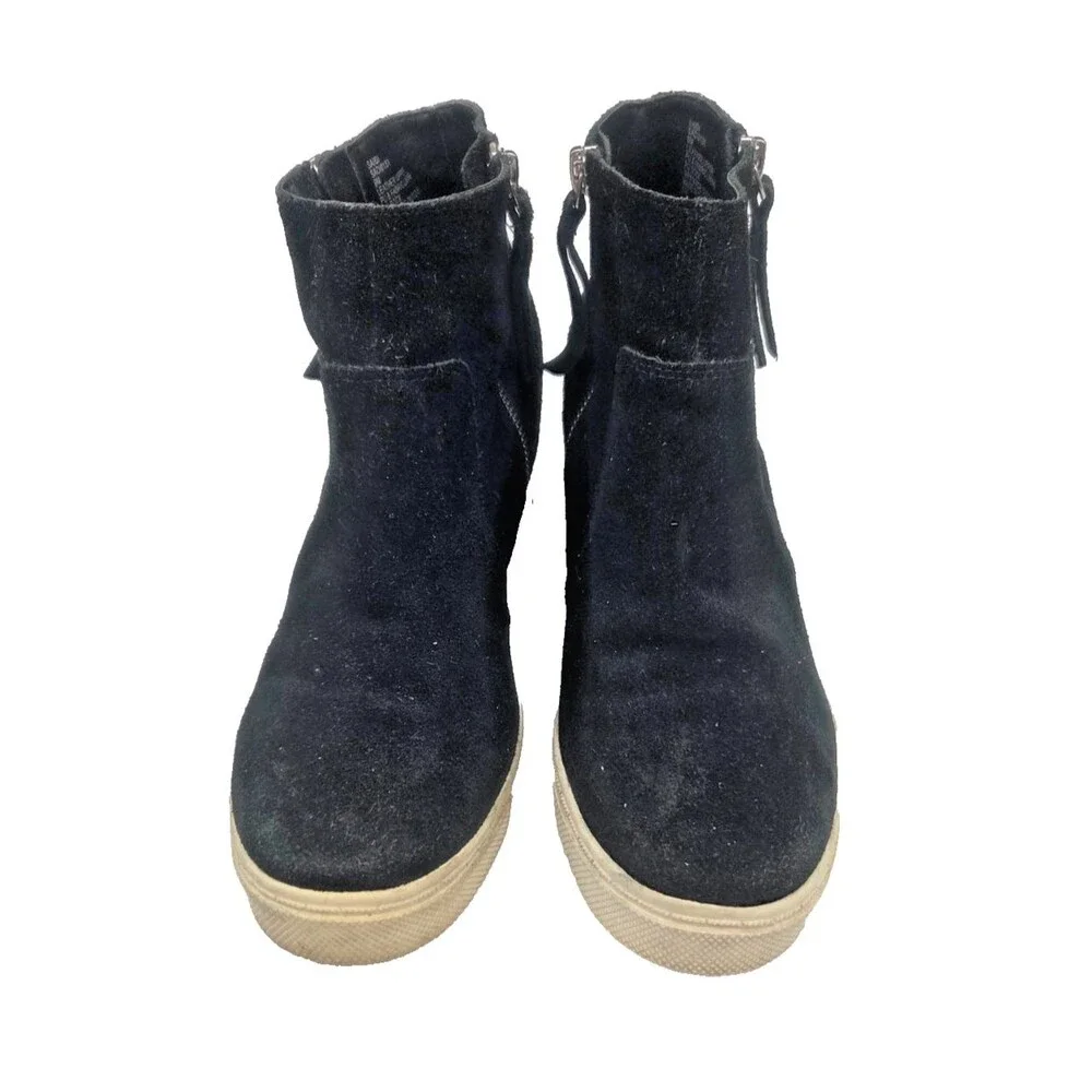 Steve Madden Saidi Black Suede Ankle Boots Size 8 Bootie Comfort Shoes